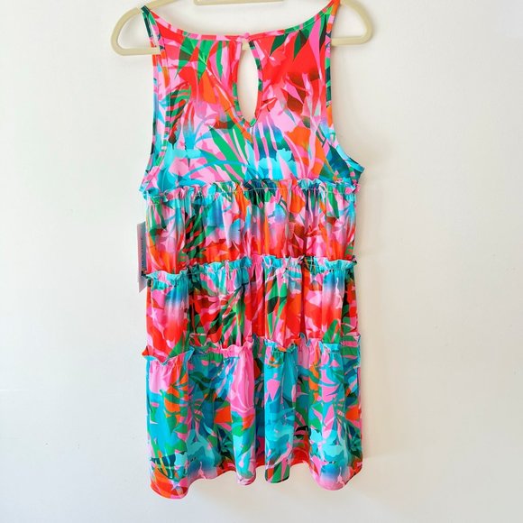 NEW Juicy Couture Tropical Palm Tiered Mini Dress , Size M - Picture 5 of 16